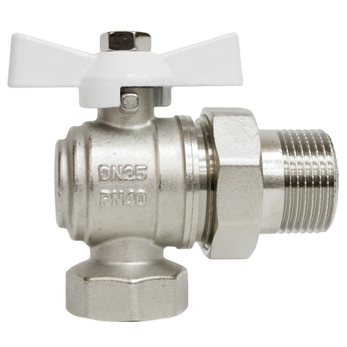 Кран шаровой STI накидная гайка с полусгоном бабочка угловой 25 т тт000014630