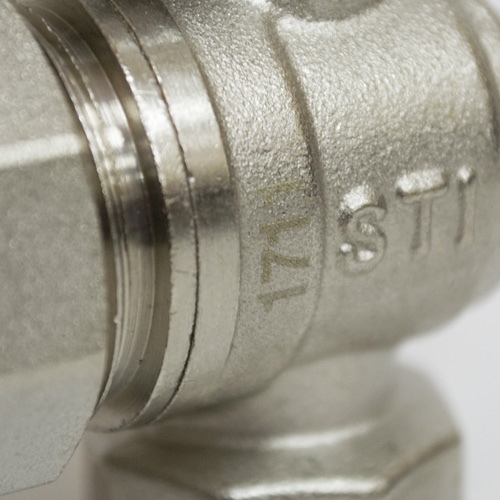 Кран шаровой STI накидная гайка с полусгоном бабочка угловой 25 т тт000014630