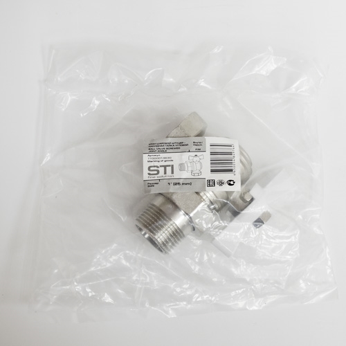 Кран шаровой STI накидная гайка с полусгоном бабочка угловой 25 т тт000014630