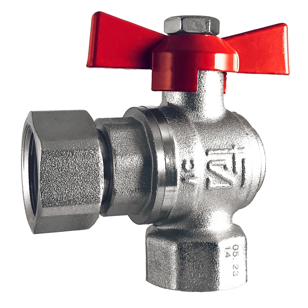 Кран шаровой STI накидная гайка угловой 15 (для котлов) т тт000018037