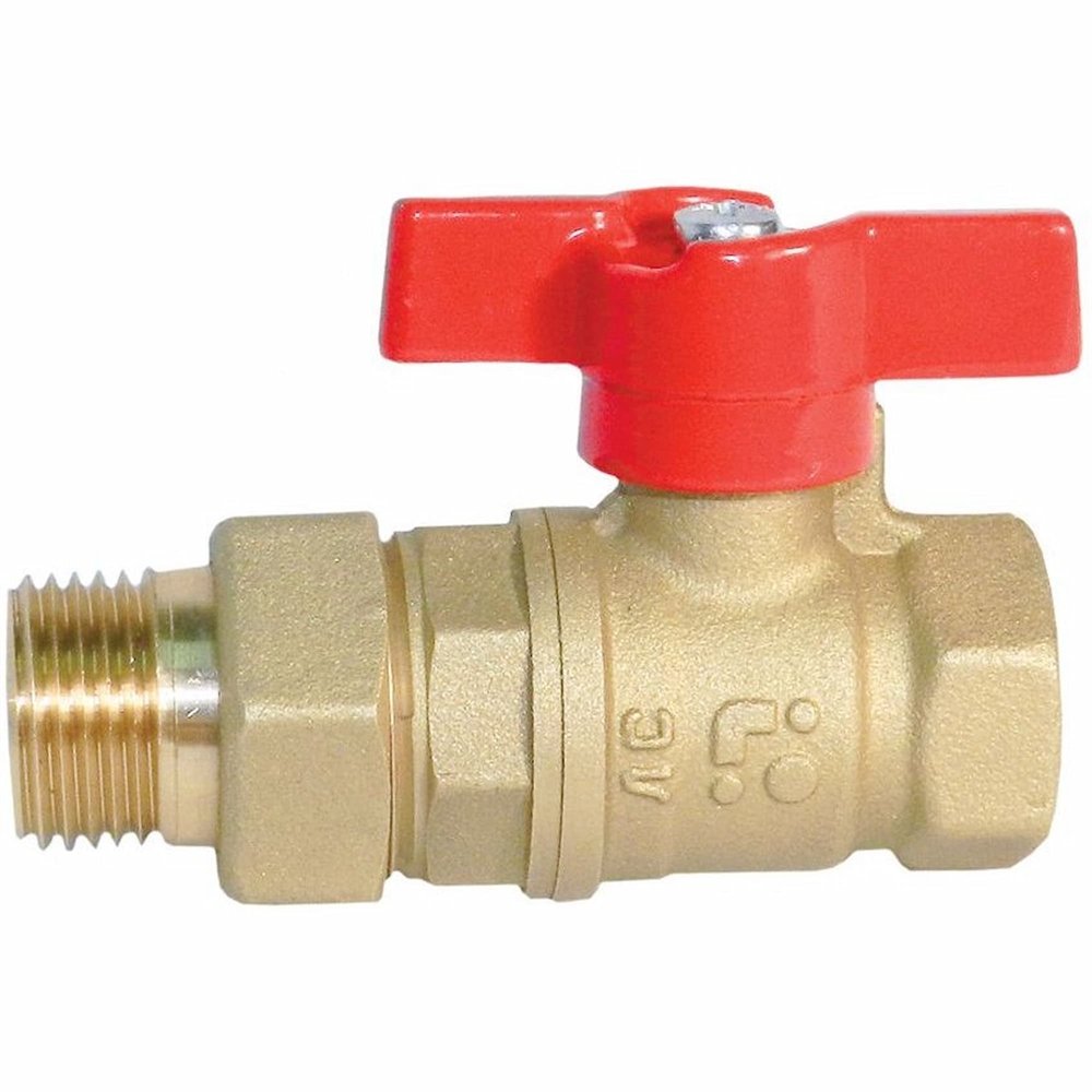 Кран шаровой БАЗ 11б27п1 накидная гайка с полусгоном бабочка 20 т т0000001508