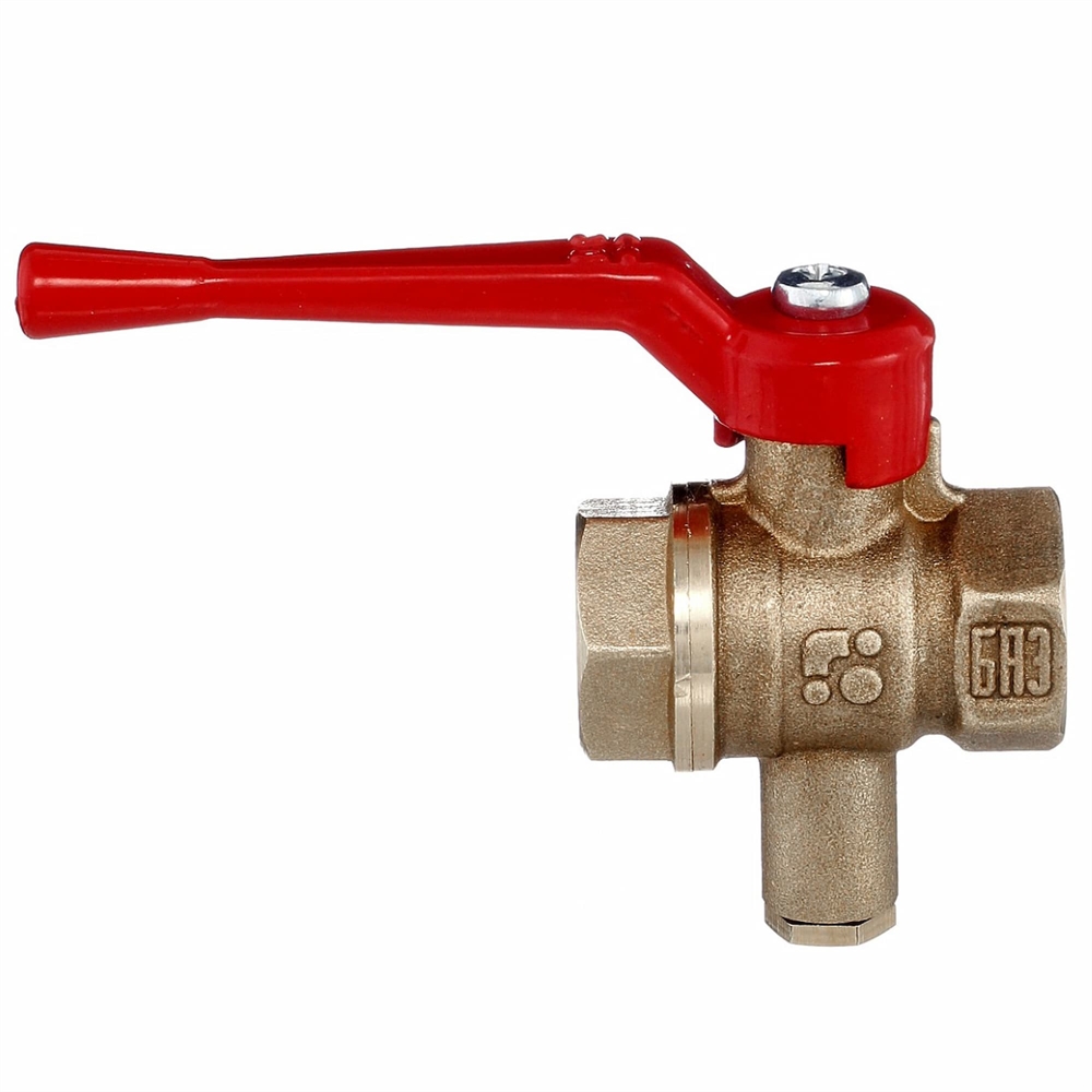 Кран шаровой для термодатчика БАЗ 11б27п1 ГГ рычаг 15 (А30) т тт000018084