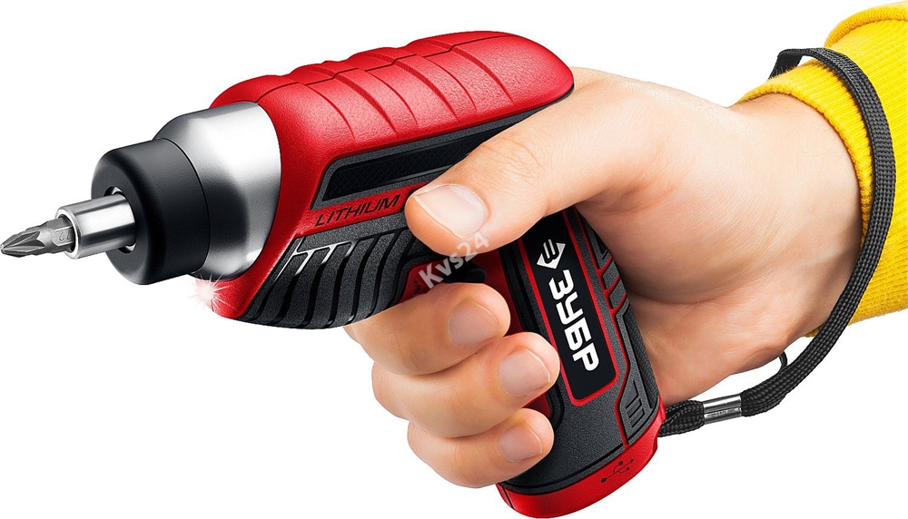 ЗУБР  ViX 3.6 В, аккумуляторная отвертка, 10 бит, насадка штопор (ЗО-Е-3.6 ЛиМ1) ЗО-Е-3.6 ЛиМ1