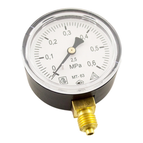 Манометр радиальный МТ-63 0,6МПа (метрическая резьба - М12х1.5) т 00000003319
