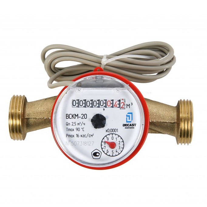 Счетчик воды Декаст ВСКМ-20 ДГ (с КМЧ) т тт000015608