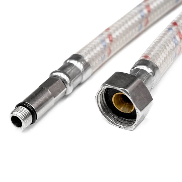 Гибкая подводка для смесителя (нейлон + ПВХ) 1/2"хМ10 0,4м пара т тт000018585
