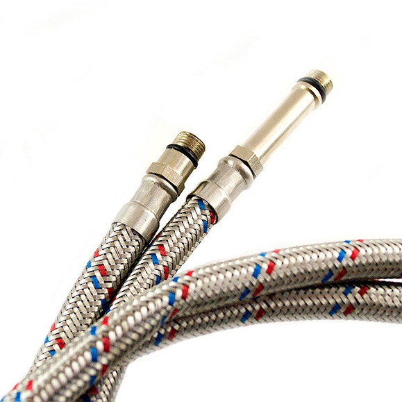 Гибкая подводка для смесителя (нерж. сталь) 1/2"хМ10 1,2м пара т 00000002945