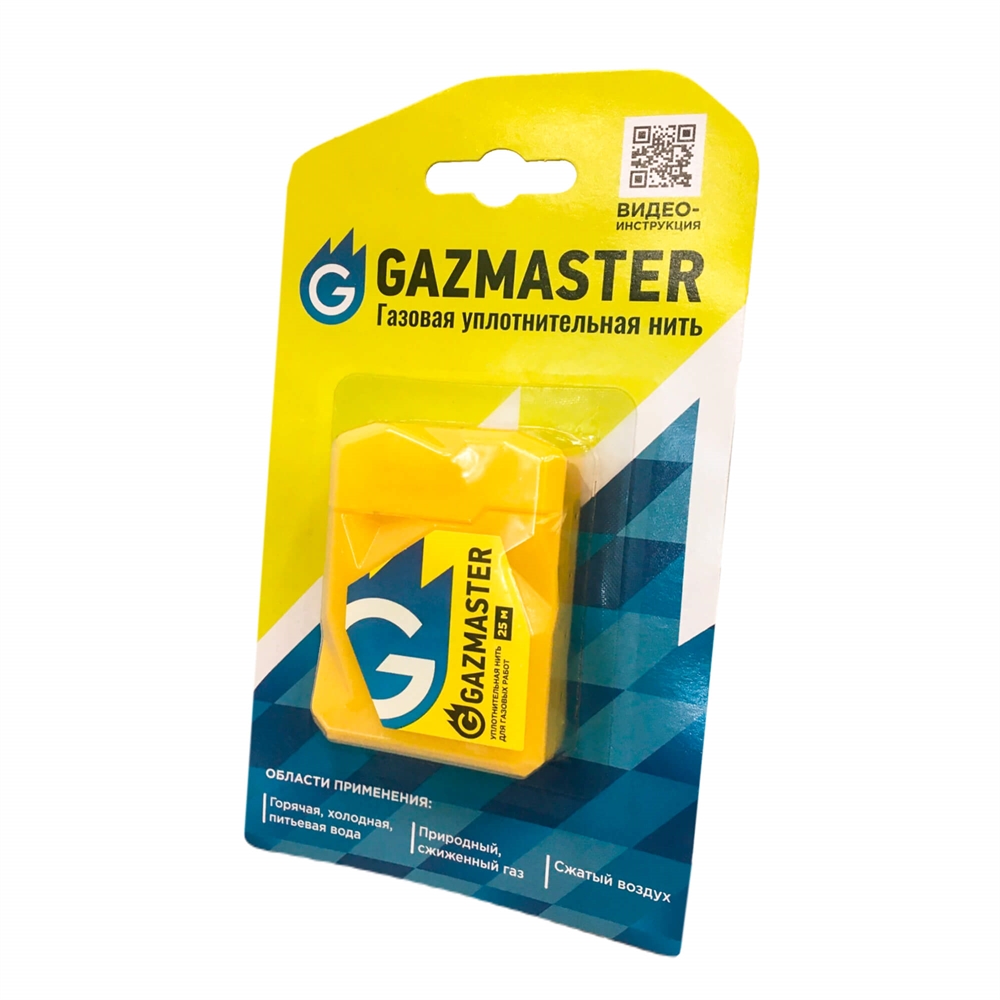 Газовая уплотнительная нить Gazmaster, бокс 25м. т тт000018670