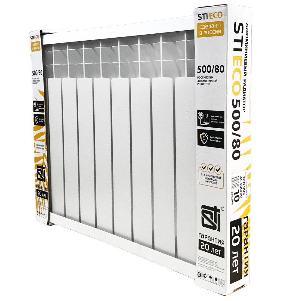 Алюминиевый радиатор STI ECO RUS AL 500/80 10 сек. т тт000015885