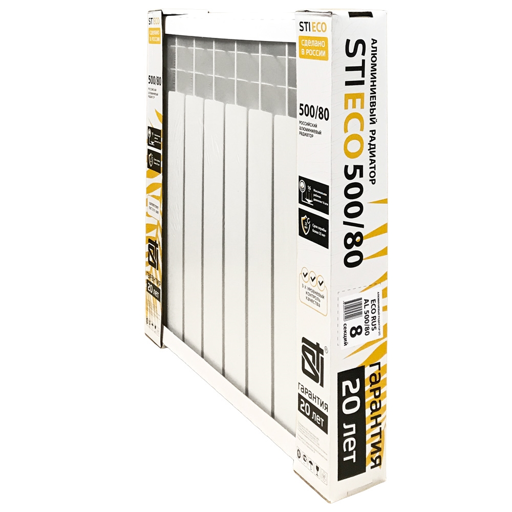 Алюминиевый радиатор STI ECO RUS AL 500/80 8 сек. т тт000015889