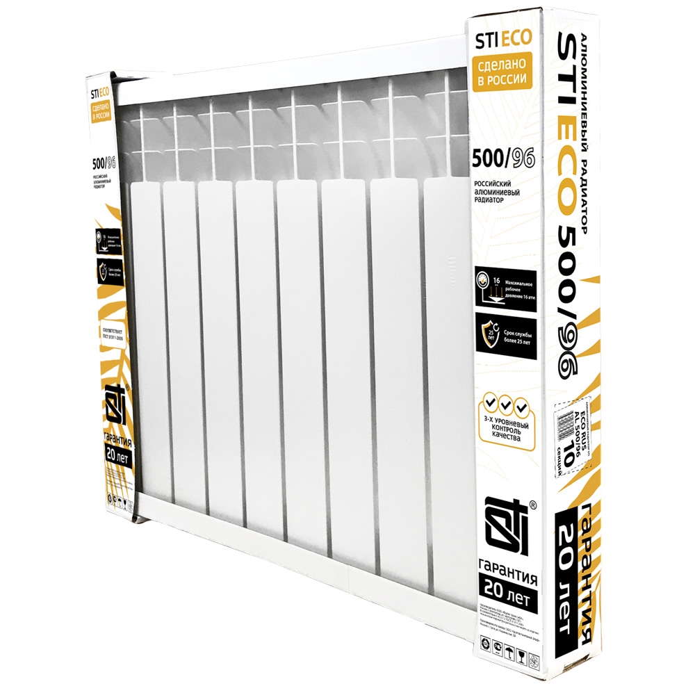 Алюминиевый радиатор STI ECO RUS AL 500/96 10 сек. т тт000015890