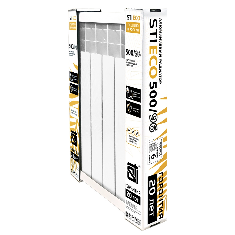 Алюминиевый радиатор STI ECO RUS AL 500/96 6 сек. т тт000015893