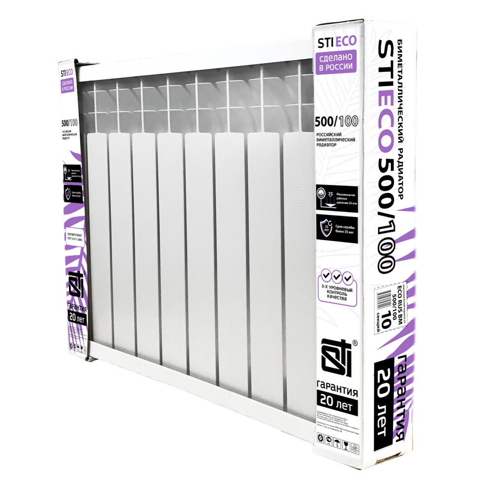 Биметаллический радиатор STI ECO RUS BM 500/100 10 сек. т тт000015900