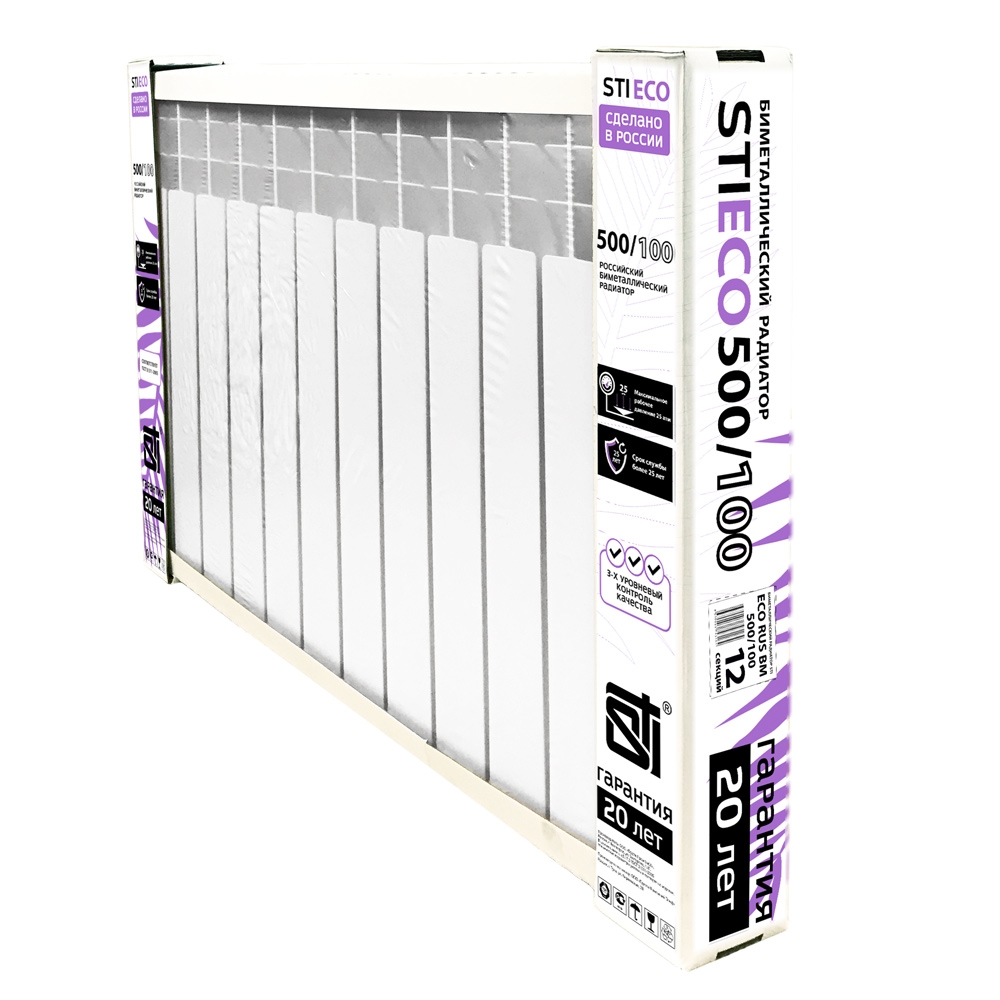 Биметаллический радиатор STI ECO RUS BM 500/100 12 сек. т тт000015901