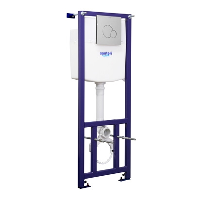 Подвесной унитаз Santeri Альфа комфорт ПЭК (инсталляция, сиденье SoftClose, кнопка хром) т тт000015500