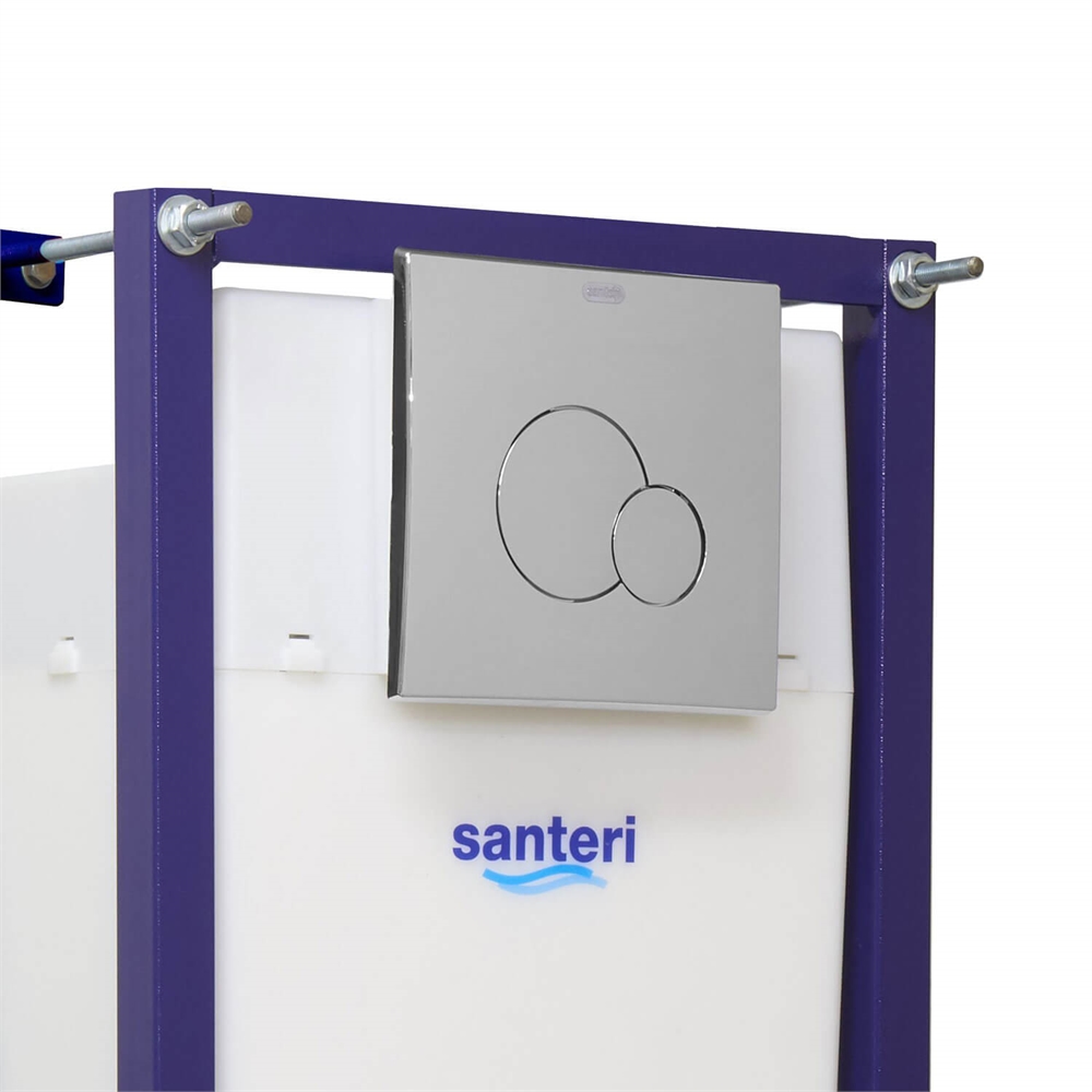 Подвесной унитаз Santeri Альфа комфорт ПЭК (инсталляция, сиденье SoftClose, кнопка хром) т тт000015500