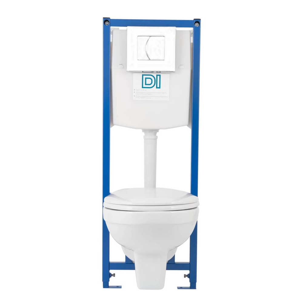 Подвесной унитаз Rosa Рио (инсталляция DI, сиденье микролифт, белая кнопка) т тт000017271