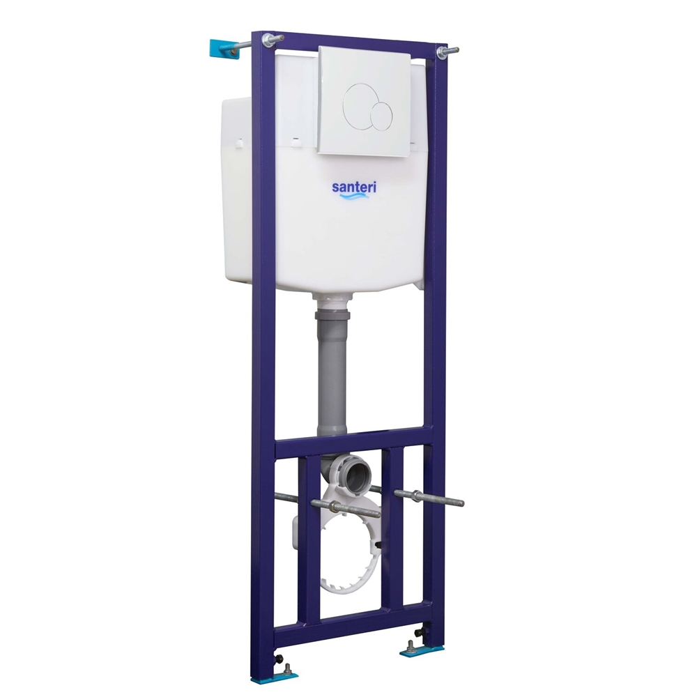 Подвесной унитаз Santeri Альфа комфорт ПЭК (инсталляция, сиденье SoftClose, белая кнопка) т тт000017416