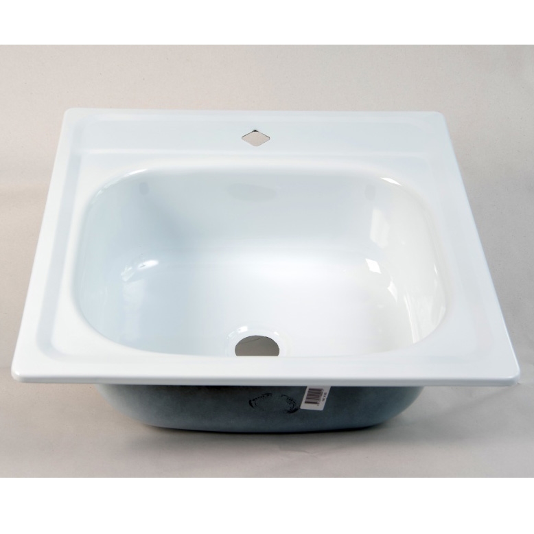 Мойка стальная эмаль Сантэкс 500х500х160 0,6 мм. (кронштейны, крепеж) т cт000069218