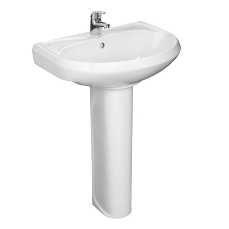 Умывальник Santeri Вест 58 белый (с переливом, без пьедестала) т 00000004555