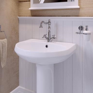 Умывальник Santeri Вест 58 белый (с переливом, без пьедестала) т 00000004555