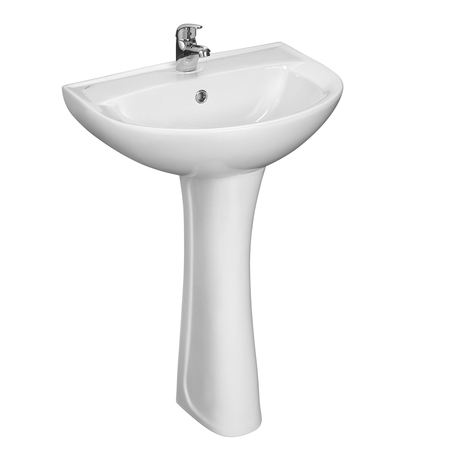 Умывальник Santeri Виктория 56 белый (с переливом, без пьедестала) т 00000004853