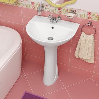 Умывальник Santeri Виктория 56 белый (с переливом, без пьедестала) т 00000004853