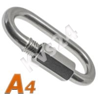 Карабин винтовой для соединения цепей А4 6 мм Kvs 108716