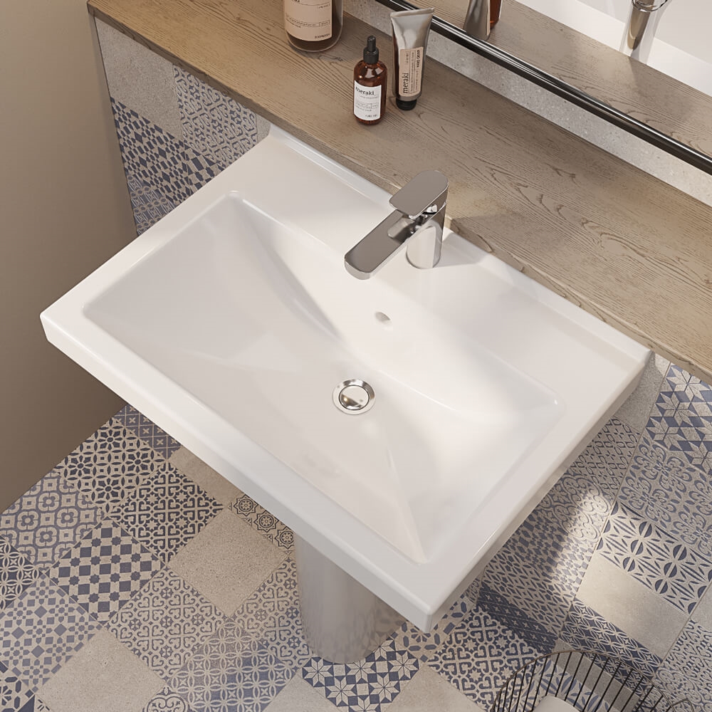 Умывальник Santeri Визит 55 белый (с переливом, без пьедестала) т тт000016868