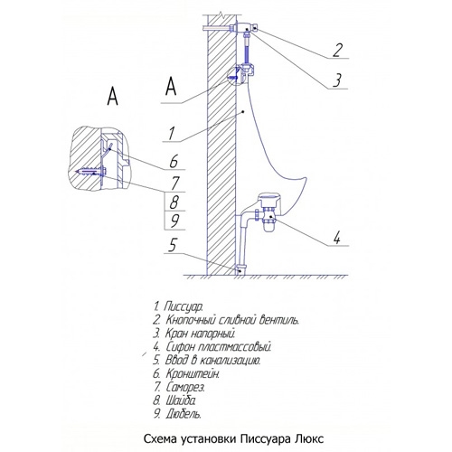 Писсуар Rosa Люкс белый т cт000001463