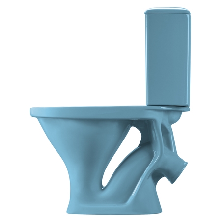 Унитаз-компакт Santeri Вест голубой (арматура и сиденье, косой выпуск) т cт000108973