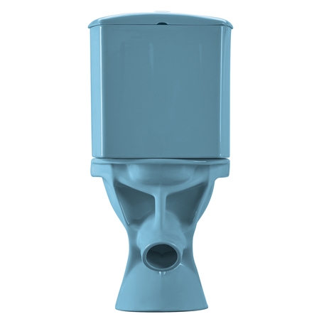 Унитаз-компакт Santeri Вест голубой (арматура и сиденье, косой выпуск) т cт000108973
