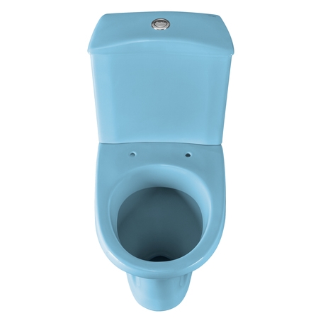 Унитаз-компакт Santeri Вест голубой (арматура и сиденье, косой выпуск) т cт000108973