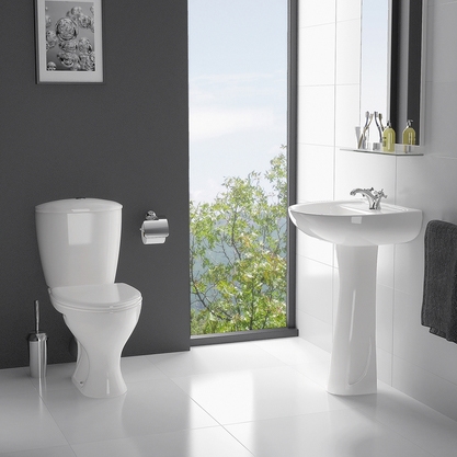 Унитаз-компакт Santeri Версия белый (арматура и сиденье, косой выпуск) т тт000000046