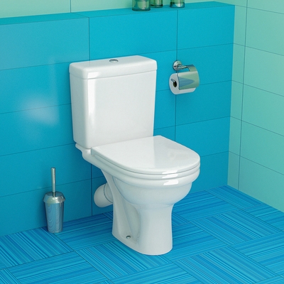 Унитаз-компакт Santeri Визит белый (арматура и сиденье, косой выпуск) т тт000014177