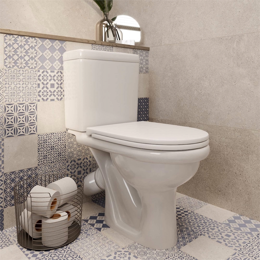 Унитаз-компакт Santeri Визит крап на белом (арматура и сиденье, косой выпуск) т тт000018516