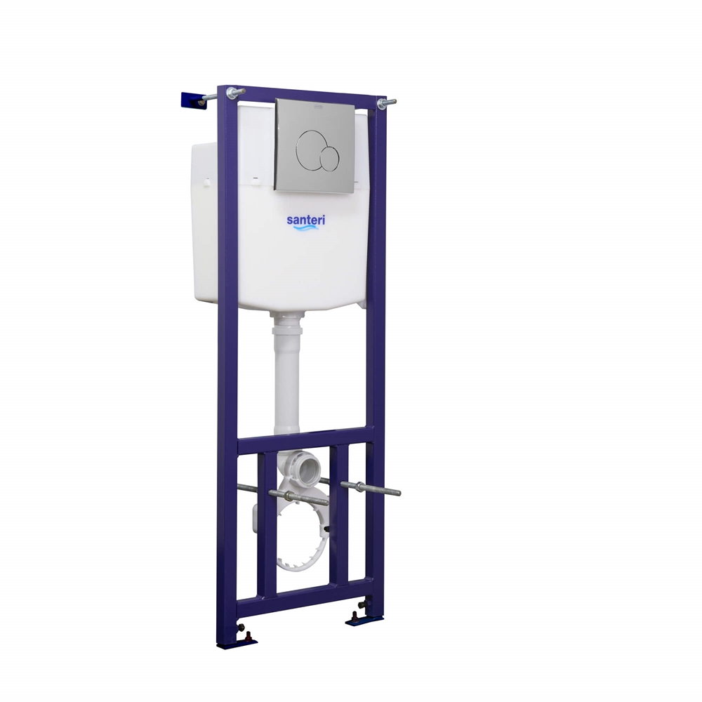 Подвесной унитаз Santeri Альфа ПЭК (инсталляция, сиденье, кнопка хром) т тт000019297