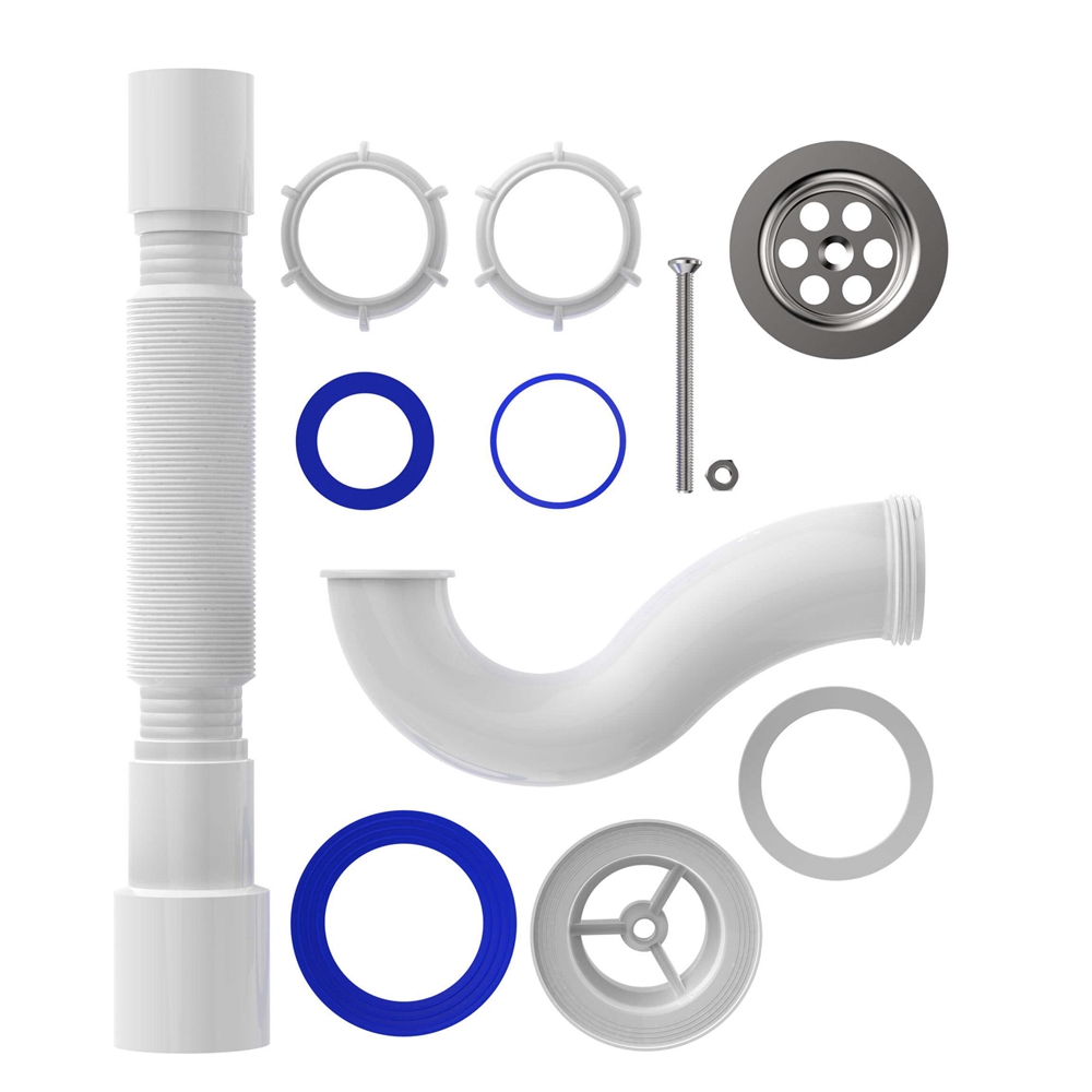 V145 Сифон для душевого поддона 1½"х40 прямоточный с гофротрубой 40х40-50 т тт000017776