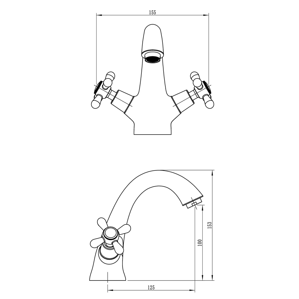 Смеситель для умывальника Ligeya L1061 т тт000014641