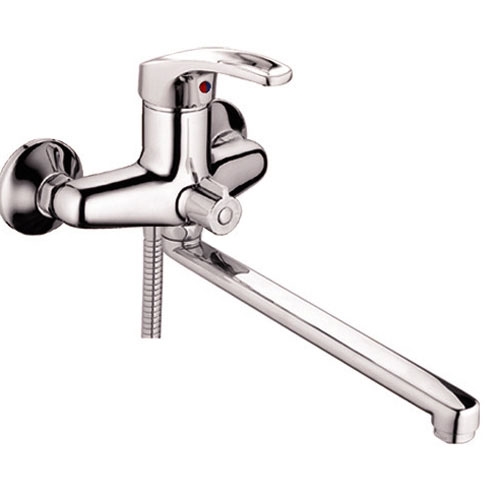 Смеситель универсальный L2227 с плоским изливом и переключателем для душа Ligeya т тт000014644