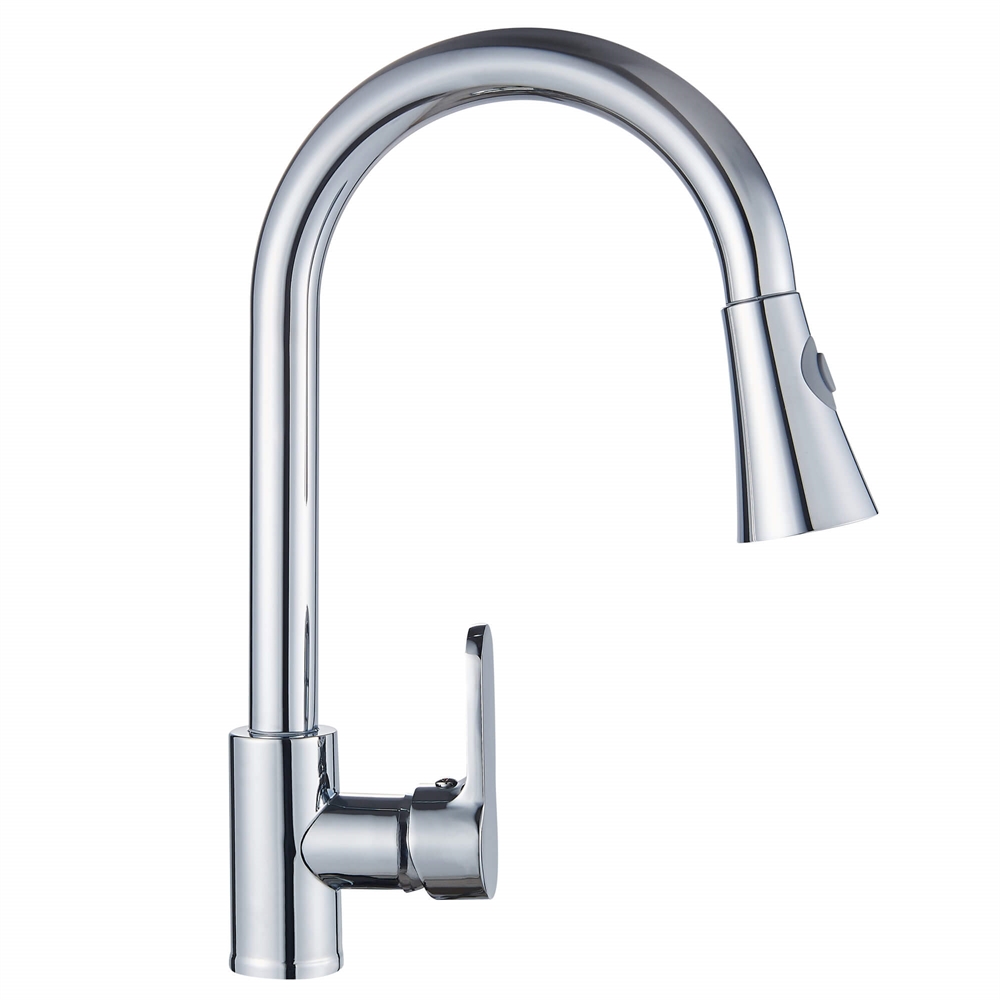 Смеситель для кухни Ligeya L7006 одноручный с выдвижной лейкой т тт000020044