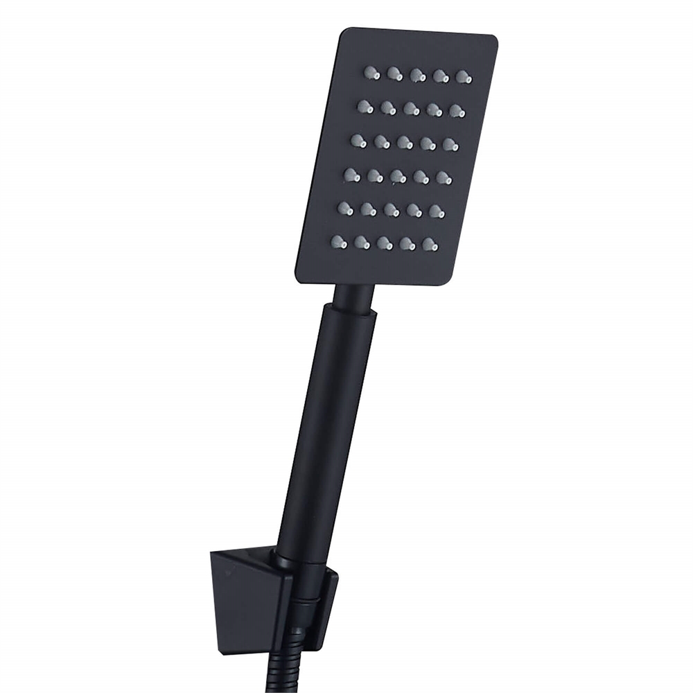 Смеситель для ванны Ligeya S3024 с душем одноручный с плоским изливом черный, нерж. т тт000020052