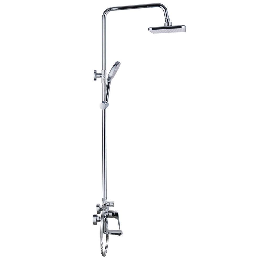 Душевая система Ligeya L1201 с одноручным смесителем, изливом, тропическим и ручным душем т тт000020058