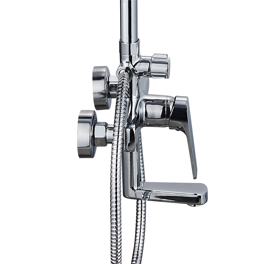 Душевая система Ligeya L1201 с одноручным смесителем, изливом, тропическим и ручным душем т тт000020058