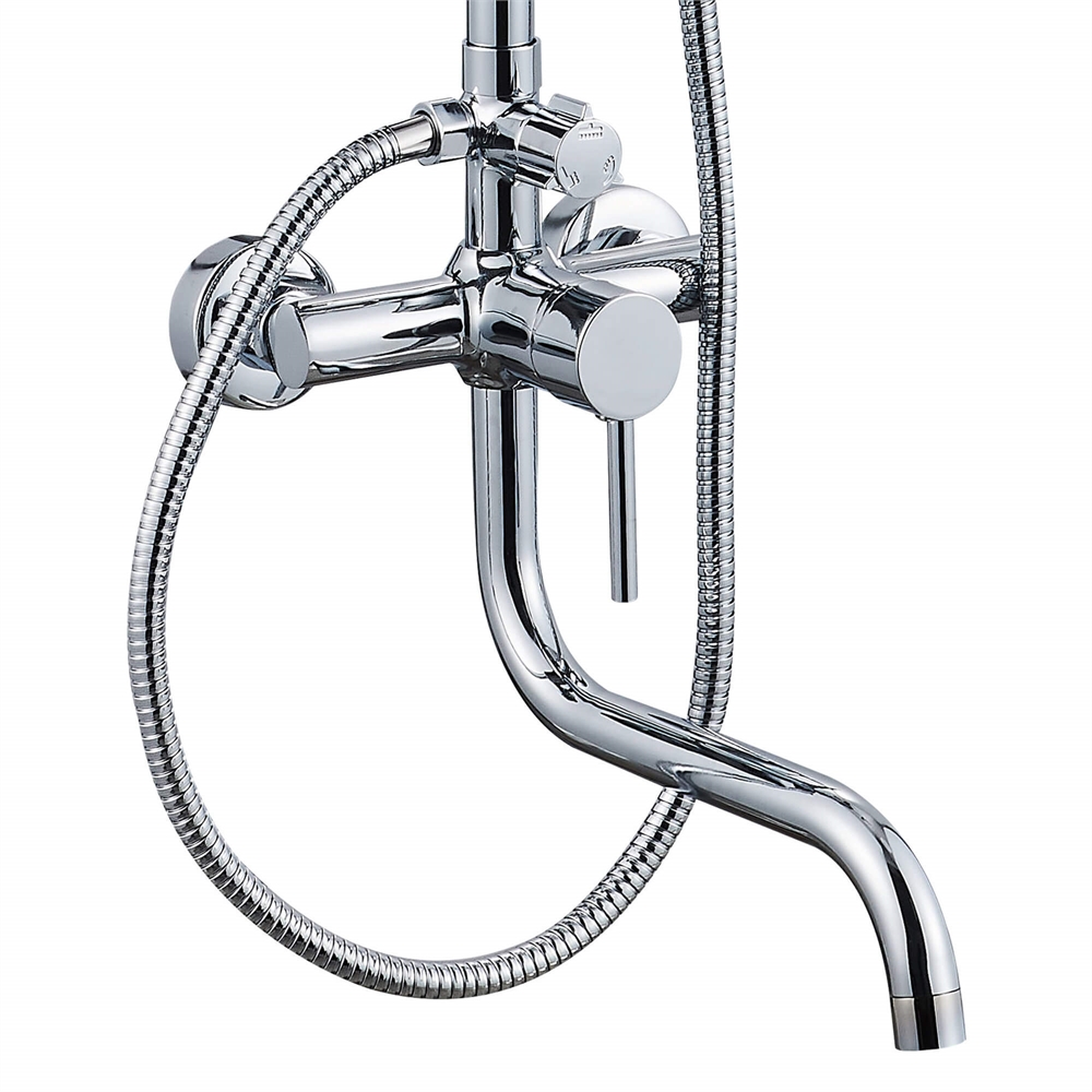 Душевая система Ligeya L1203 с одноручным смесителем, изливом, тропическим и ручным душем т тт000020060