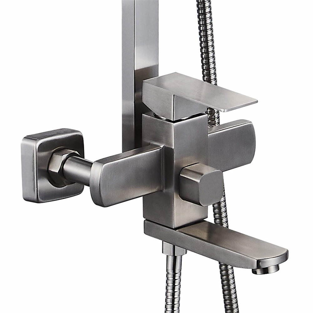 Душевая система Ligeya S1211 с одноручным смесителем, изливом, тропическим и ручным душем, нерж. т тт000020061