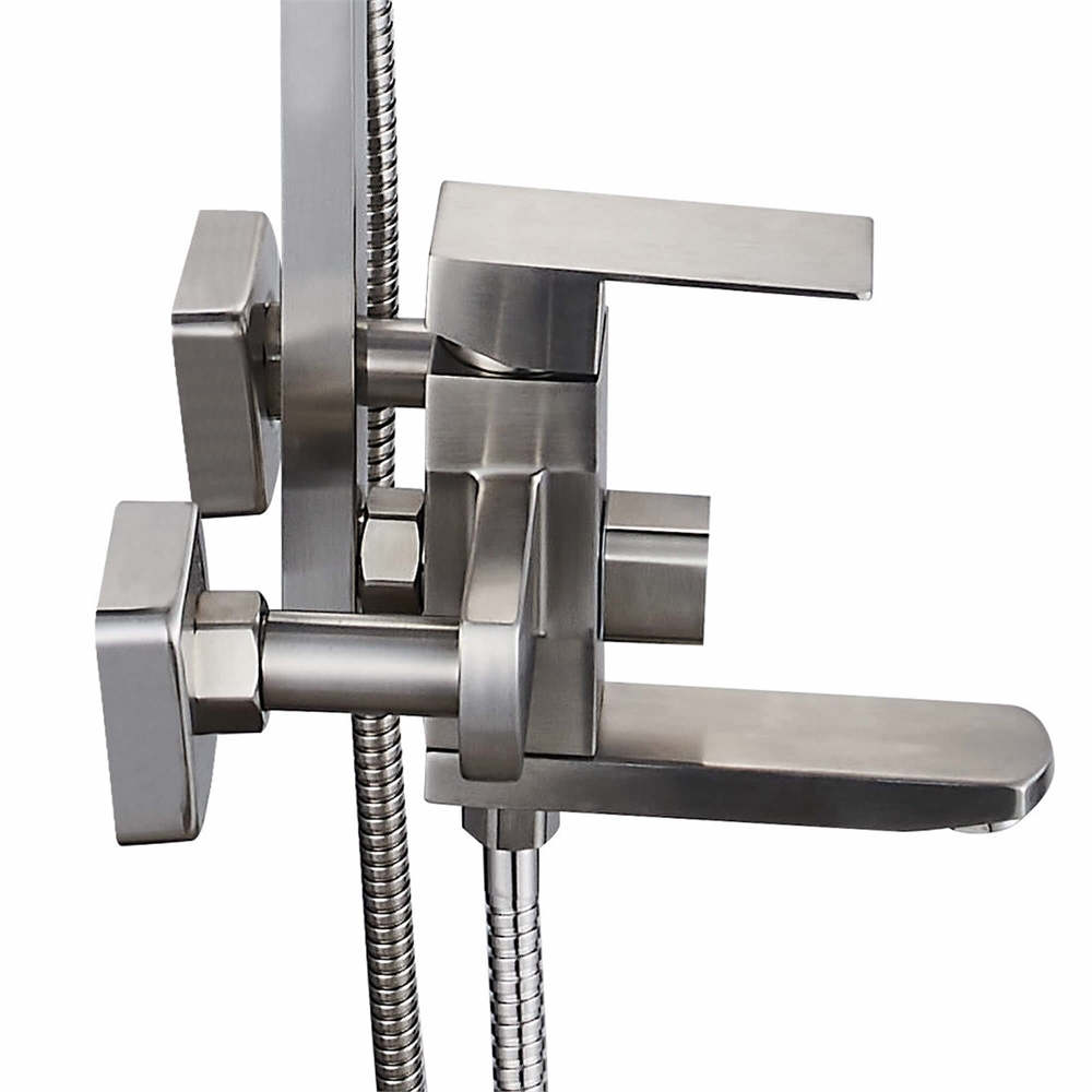 Душевая система Ligeya S1211 с одноручным смесителем, изливом, тропическим и ручным душем, нерж. т тт000020061