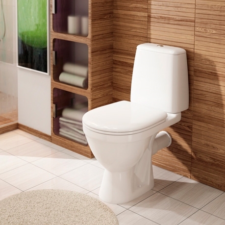 Унитаз-компакт Rosa Премьер Люкс белый, микролифт (арматура и сиденье, горизонт. выпуск) т 00000004875