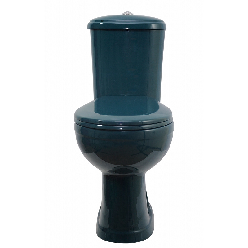 Унитаз-компакт ОК Дора Стандарт зелёный (арматура, гофра и сиденье, гориз. выпуск) т cт000055871