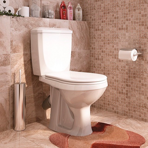 Унитаз-компакт ОК Элисса Оптима Стандарт белый (арматура, гофра и сиденье, косой выпуск) т тт000016005